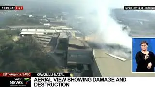 KZN unrest | Jayed Leigh-Paulse shows an aerial view update of the damage in KZN