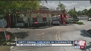 Dirty Dining: Checkers temporarily closes after inspectors find 75+ live & dead roaches and ants