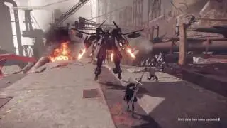 Nier: Automata - Hard Mode. First Boss Walktrough.