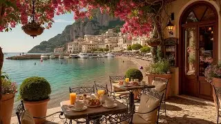 Spring Jazz Cafe Ambience ~ Расслабляющая фоновая музыка для учебы в кафе