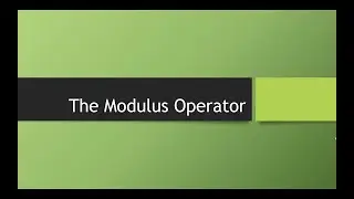 Using the Java Modulus Operator