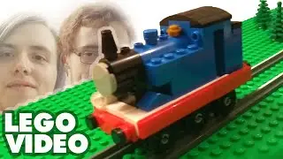 We built some Lego trains