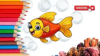 How to Draw and Color a Cute Fish 🐠 | Easy Drawing for Kids & Beginners