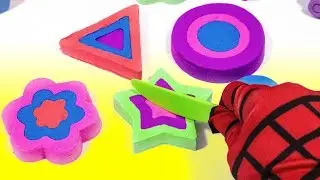 DIY How to make Kinetic Sand heart and flower with Spider-Man