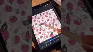 Let&rsquo;s create floral seamless pattern #digitalart #seamlesspattern #floraldesign #shorts #procreate