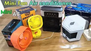 Mini Fan - Air conditioner with water spray | Mini Cooler | humidifier | Mini Ac unboxing & Review