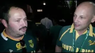 By Loftus: Murray Louw praat met Bok-ondersteuner Gerhard Louw