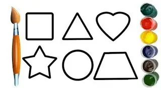 Shapes drawing for kids, Learn 2d shapes, colors for toddlers  Preschool Learning part 168