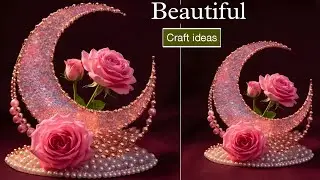 Beautiful Half Moon Using Waste Plastic Bottle | Handmade Gift | Easy Paper Crafts 💞🙂