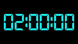 SILENT - 2 Hour Countdown Timer with Chapters - LCD Bold - Blue - 120 Minute