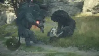 Warrior vs Minotaur & Ogre, Night