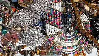 Wonderful jewelry from Facebook Marketplace 😍 #unboxing #longvideo #jewelryjar #treasurehunt 