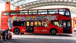 Double-Decker Resort Shuttle Bus at the Barcelo Maya Grand Resort (Riviera Maya, Mexico)
