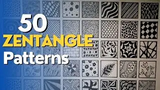 50 Zentangle Patterns |Doodle patterns #zentangle #doodle #trending #satisfyingvideo  @MaitrisArt