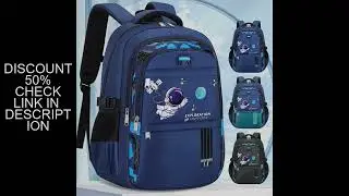 Kids Backpack Children School Bags for Boys Astronaut School Backpack Waterproof Primary Book Bag Mo