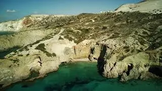 Milos island - Tsigrado beach (Drone 4K)