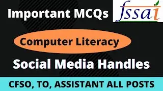 FSSAI II Important MCQs on social media handles II Computer literacy