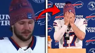 Josh Allen Crying in Emotional Post-Game Interview 😢