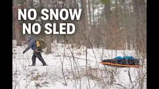 Winter Camping Attempt | No Snow for Sled, Lesson Learned