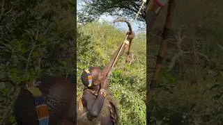 Upright shot skills #hunters #food #cooking #africa #foodpreparation #monkey
