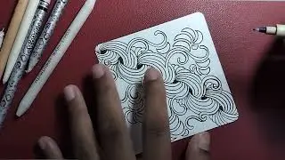 Tangle Coofia (2)  - Step by Step guided Zentangle tutorial by CZT Sanyukta Saxena