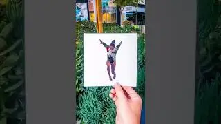 Simone Biles&rsquo; Changing Leotards Art 🎨✨ | Creative Paper Cut Project | Shorts