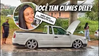 IMAGINA SE FOSSE RSRS, OLHA A TRASEIRA SENTADA NO CH&Atilde;O, COLOCOU OS BANCOS DA CROSS NA SAVEIRO G4