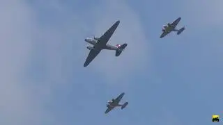 Douglas DC-3 & 2x Beech 18 - Classic Formation - Airliner Classics 2017 Speyer