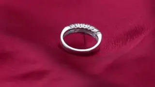 Sterling Silver 950 Ring With Seven Colombian Emerald Natural Stone, fine ring