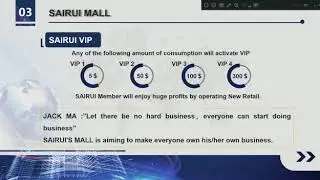 Details of weekly earnings in SAIRUI mall business