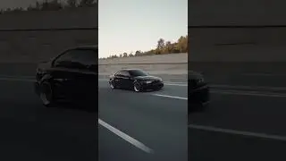 This blackedout E46M3 isan absolute symphony on wheels with its S54 engine screaming down the highwy
