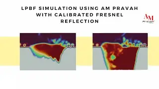 LPBF simulation using AM PravaH with calibrated Fresnel reflection