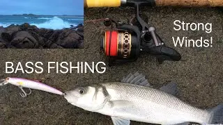 LURE FISHING FOR BASS! Force 8 Winds, Rough Seas but Great Fun Fishing All The Same 🐟🎣