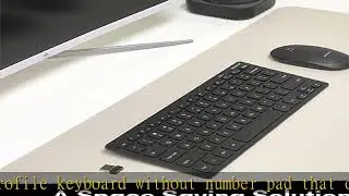 Macally 2.4G Small Wireless Keyboard - Ergonomic & Comfortable Computer Keyboard - Slim Compact Key