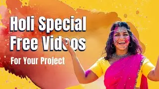 A lady picking the Gulaal, happy holi free stock footage download