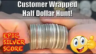 Customer Wrapped Half Dollar Hunt - LOADED ROLL WITH 90%, Commemoratives, 40%, and MORE!.