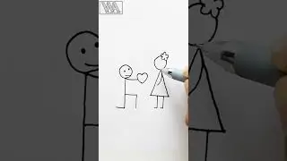 Simple Drawing Shorts || Cute love Propose Drawing 💕 || #simple #drawing #shorts #reels