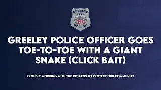 Greeley Police Officer Goes Toe-to-Toe With a Giant Snake (Click Bait)