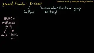 Alkanoic Acids - Formulas