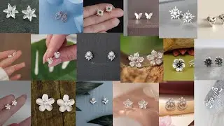 Latest and Beautiful Silver Stud Earrings Design  ||Daily wear stud earrings design||Silver Earrings