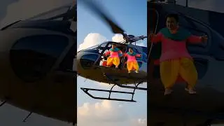 DHOTI GANG VS PILOT 🔥🚁 | SABSE CRAZY REEL 😂DHOTI + HELICOPTER = FULL PAGALPAN 😂🔥,#viral#short#aireel
