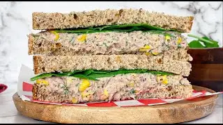 Tuna mayo sweetcorn sandwich