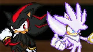 Intelligent Shadow Vs Super Sonic Frontiers 2 & Hyper Silver [ Sprite Animation ]