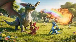 Baby Dragons Breathe Rainbow Fire!
