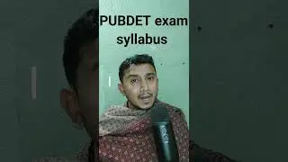 Pubdet exam syllabus #shorts