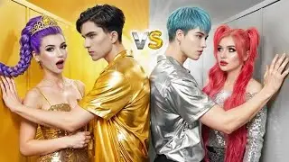 KPop Demon Hunters IRL! Gold vs Silver Couple From Huntrix vs Saja Boys | SAJA Boys x Huntrix