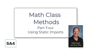 Welcome to Java - 5A4 - Using Static Imports