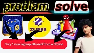 Only 1new signup allowed from a device problem solve Ludo zupee,ninza,gold me unlimited reffar trick