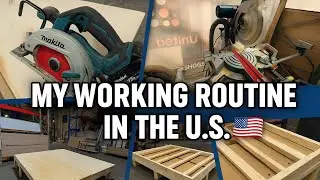My Working Routine in the U.S. | Building Wooden Pallets 🇺🇸