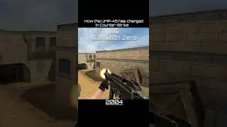 How UMP-45 changed in Counter Strike #cs #cs16 #cssource #csgo #cs2 #retrogaming #cshistory